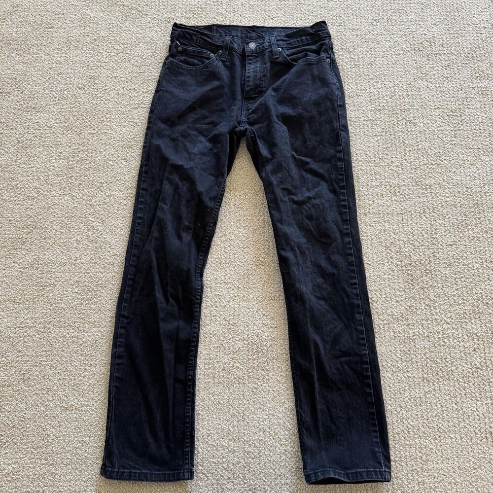 Levi's 511 Jeans Mens 32x32 Black Dark Wash Slim Straight Zip Fly Denim 5 Pocket